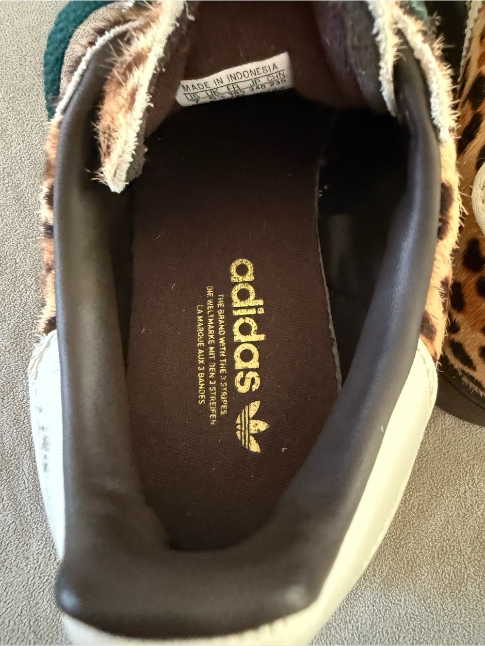 Adidas Women's Leopard Print Low-Top Sneakers in Brown - Picture 9 of 13